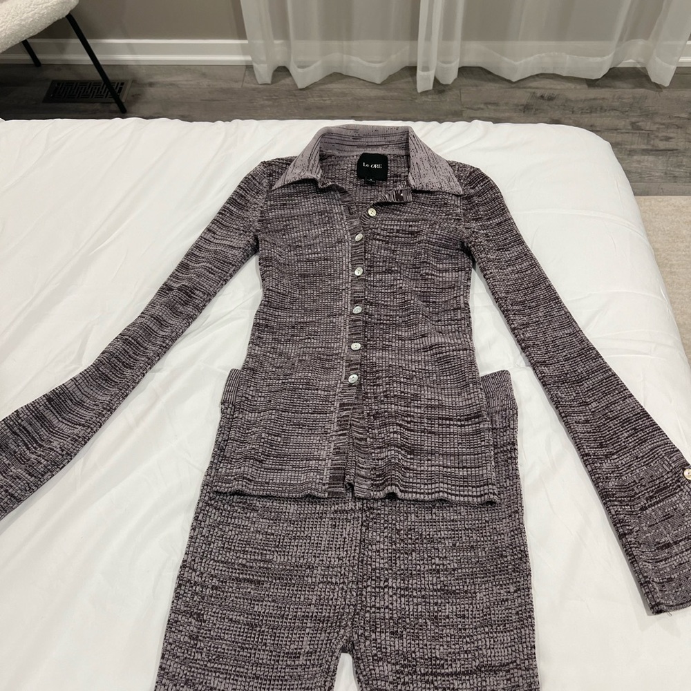 le ore mini ribbed knit set